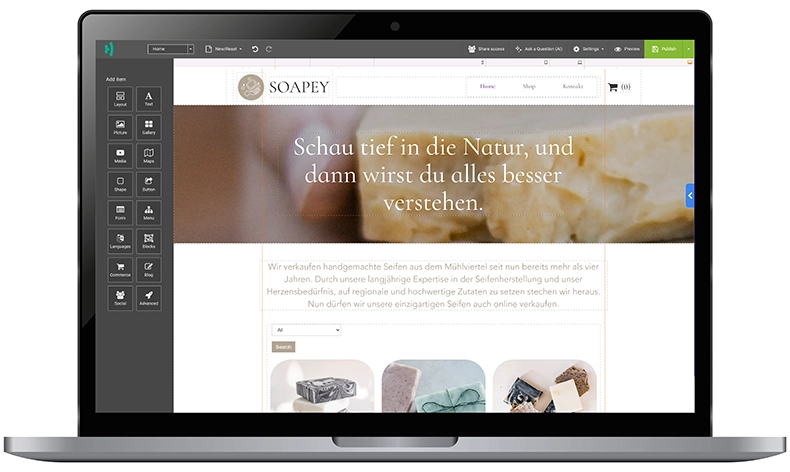 Homepage Baukasten